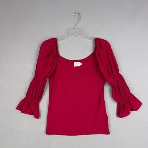 Anthropologie Nation LTD Shirt Womens Small Pink Hillary Romance Tee  100% Pima